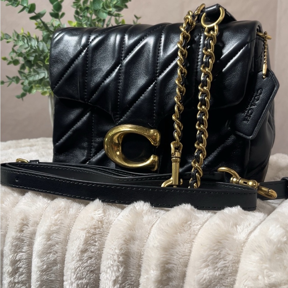 Coach Times Square Tabby Quilted Black Nappa Leather Shoulder Bag - Picture 4 of 17